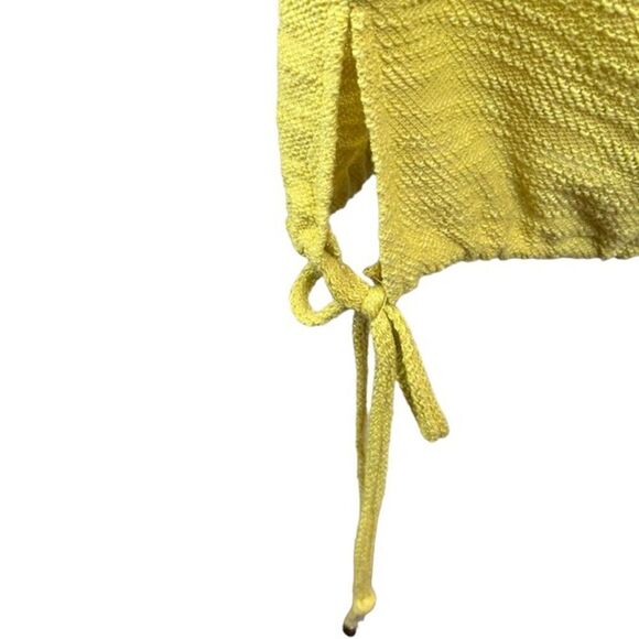 Aruba Blue Hooded Top Drawstrings Pockets Chartreuse Green Yellow Poncho Medium - Picture 5 of 13